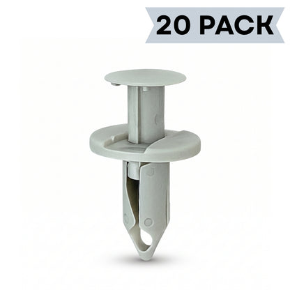 23mm Light Grey Panel Clips for 8mm Holes – Pack of 20 | Van Lining Trim Fasteners