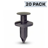 23mm Dark Grey Extended Panel Clips for 8mm Holes – Pack of 20 | Van Lining Trim Fasteners