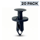 23mm Black Extended Panel Clips for 8mm Holes – Pack of 20 | Van Lining Trim Fasteners
