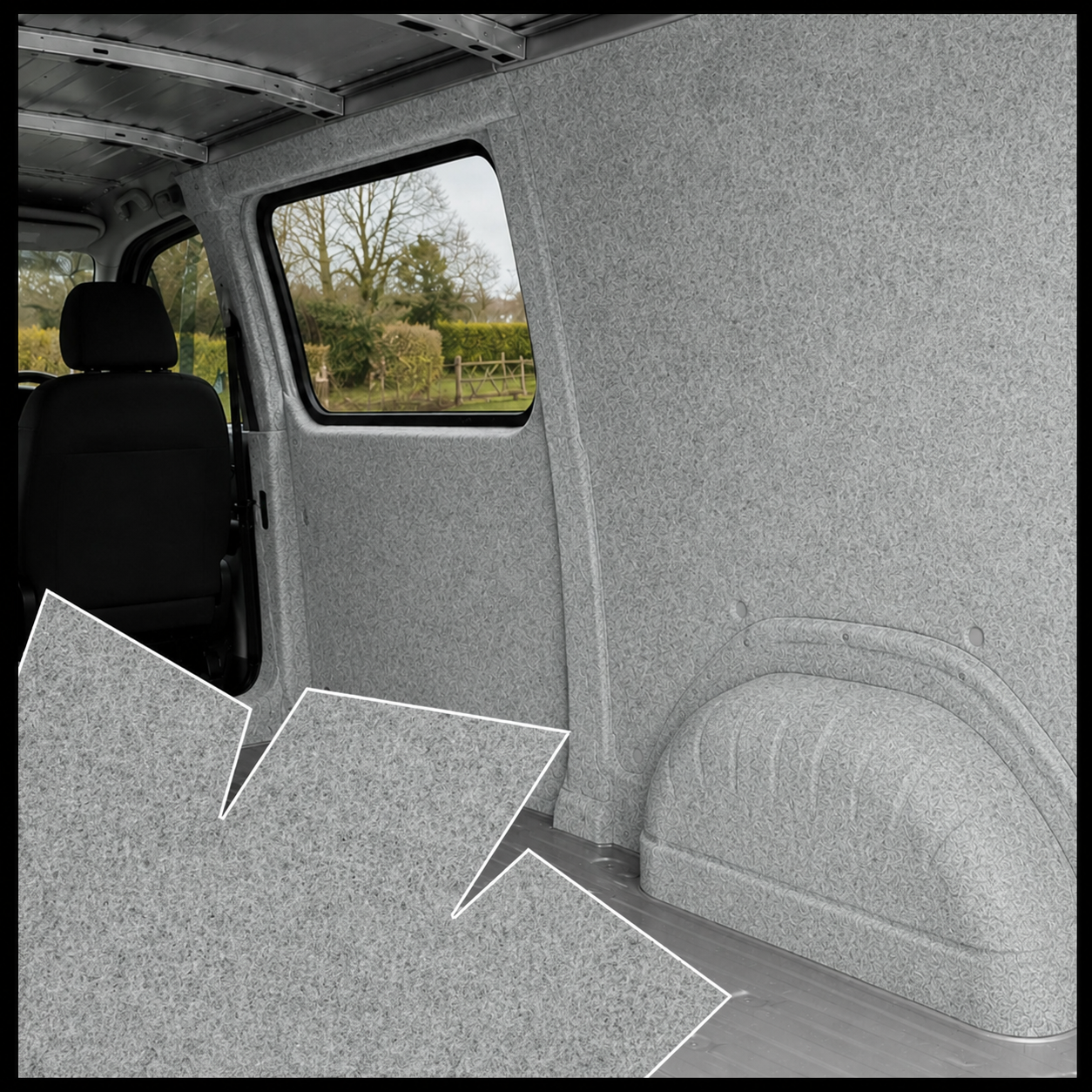 Silver 4 Way Stretch Carpet Lining | Van Carpet Lining