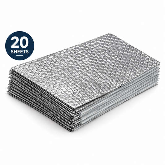 Van sound deadening mats, 2mm self-adhesive butyl sheets, 20 pack